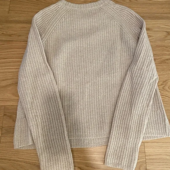 Jenni Kayne beige cashmere fisherman sweater small - Picture 4 of 4